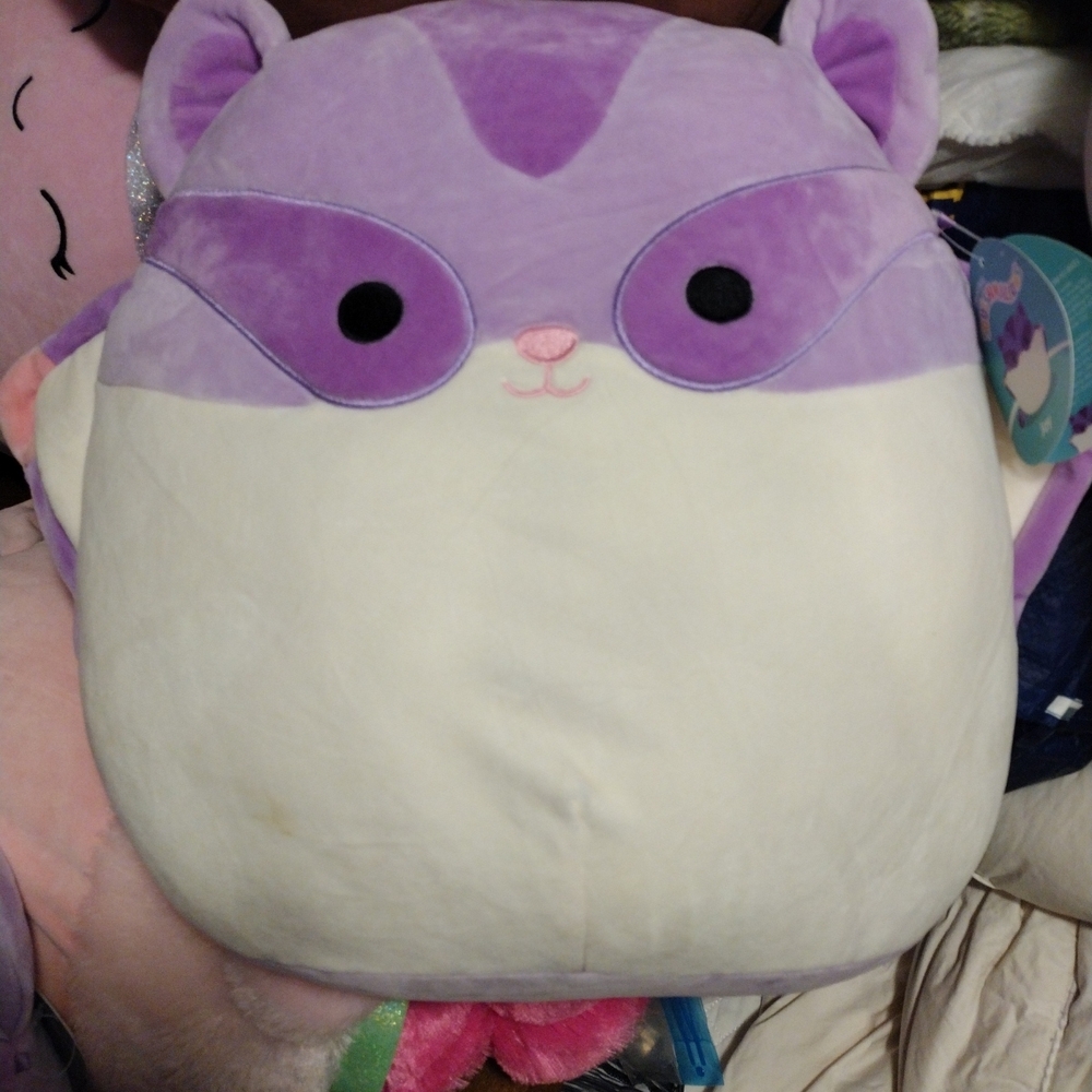 Squishmallow 14" Joy Flying Squirrel Sugar Glider Lavender &White Plush NWT